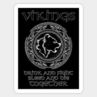 Viking bear warrior berserker shield Magnet